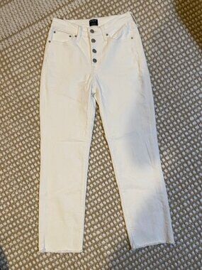 J.Crew High-Rise Vintage Straight White Jeans | Size 26
